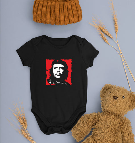 Che Guevara Kids Romper For Baby Boy/Girl-0-5 Months(18 Inches)-Black-Ektarfa.online