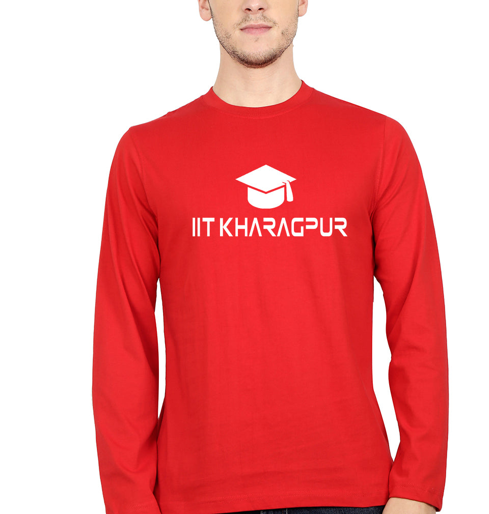 IIT Kharagpur Full Sleeves T-Shirt for Men-Red-Ektarfa.online
