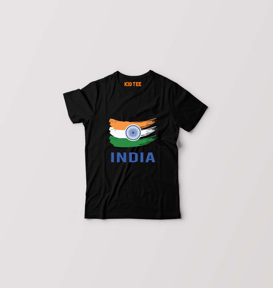 India Kids T-Shirt for Boy/Girl-Black-Ektarfa.online