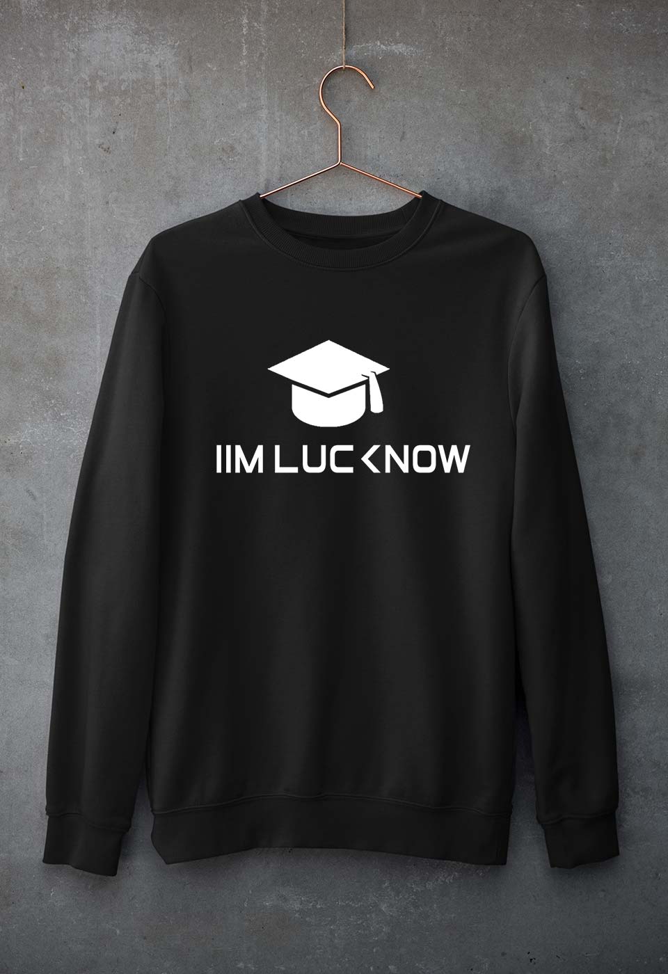 IIM L Lucknow Unisex Sweatshirt for Men/Women-Black-Ektarfa.online