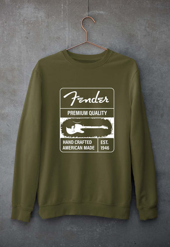 Fender Unisex Sweatshirt for Men/Women-Olive Green-Ektarfa.online