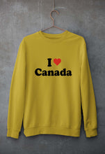 Load image into Gallery viewer, I Love Canada Unisex Sweatshirt for Men/Women-Mustard Yellow-Ektarfa.online
