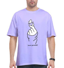 Load image into Gallery viewer, Love Yourself Oversized T-Shirt for Men-Lavender-Ektarfa.online
