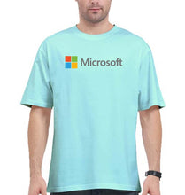 Load image into Gallery viewer, Microsooft Oversized T-Shirt for Men-Mint-Ektarfa.online
