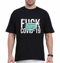 Load image into Gallery viewer, Fuck Covid Oversized T-Shirt for Men-Black-Ektarfa.online
