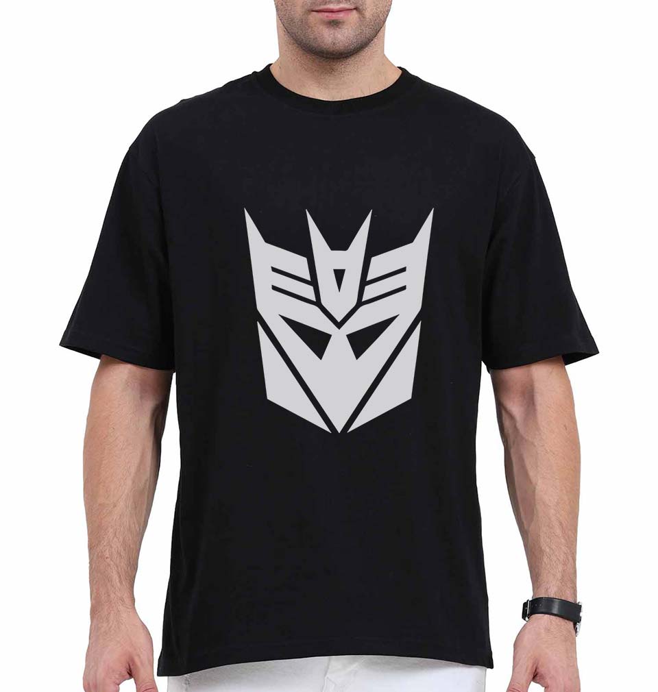 Decepticon Transformers Oversized T-Shirt for Men-Black-Ektarfa.online