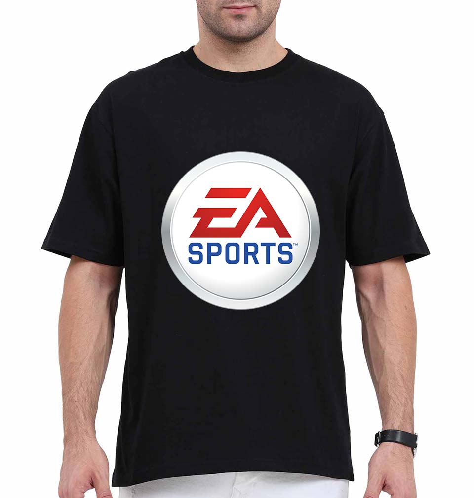 EA Sports Oversized T-Shirt for Men-Black-Ektarfa.online