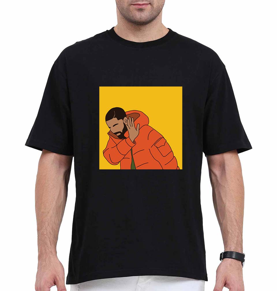 Drake Oversized T-Shirt for Men-Black-Ektarfa.online