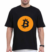 Load image into Gallery viewer, Cryptocurrency Bitcoin Oversized T-Shirt for Men-Black-Ektarfa.online
