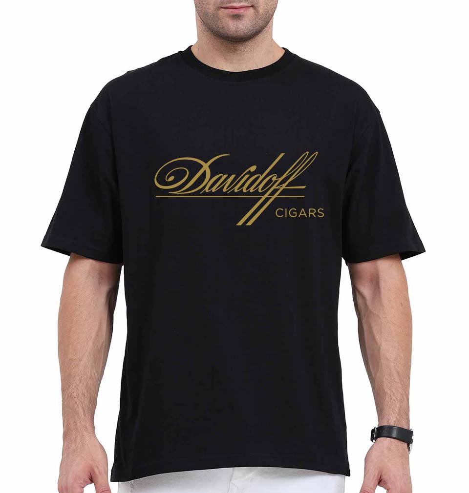 Davidoff Cigars Oversized T-Shirt for Men-Black-Ektarfa.online