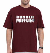 Load image into Gallery viewer, Dunder Mifflin Oversized T-Shirt for Men-Maroon-Ektarfa.online
