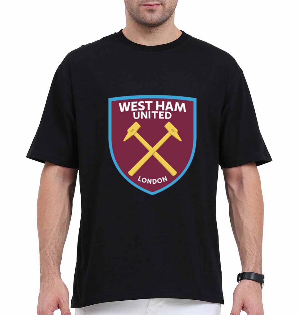 West-Ham Oversized T-Shirt for Men-Black-Ektarfa.online