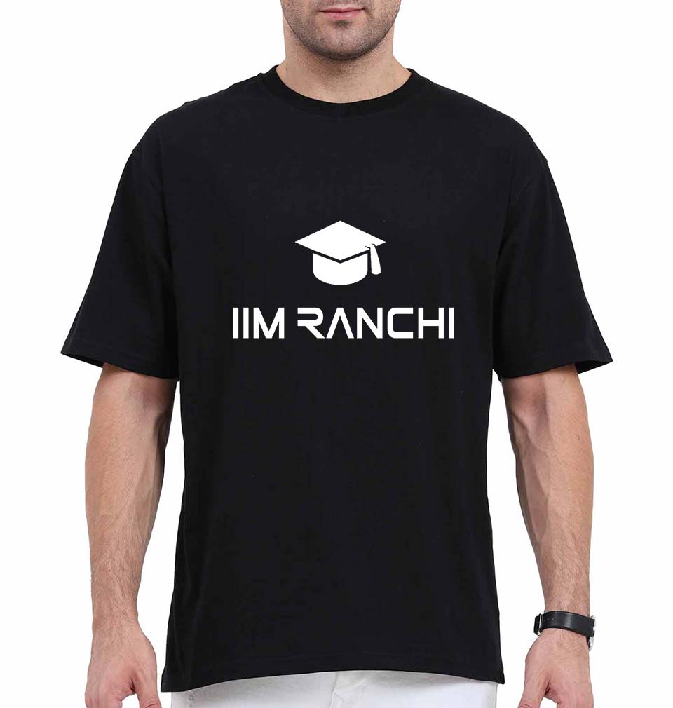 IIM Ranchi Oversized T-Shirt for Men-Black-Ektarfa.online