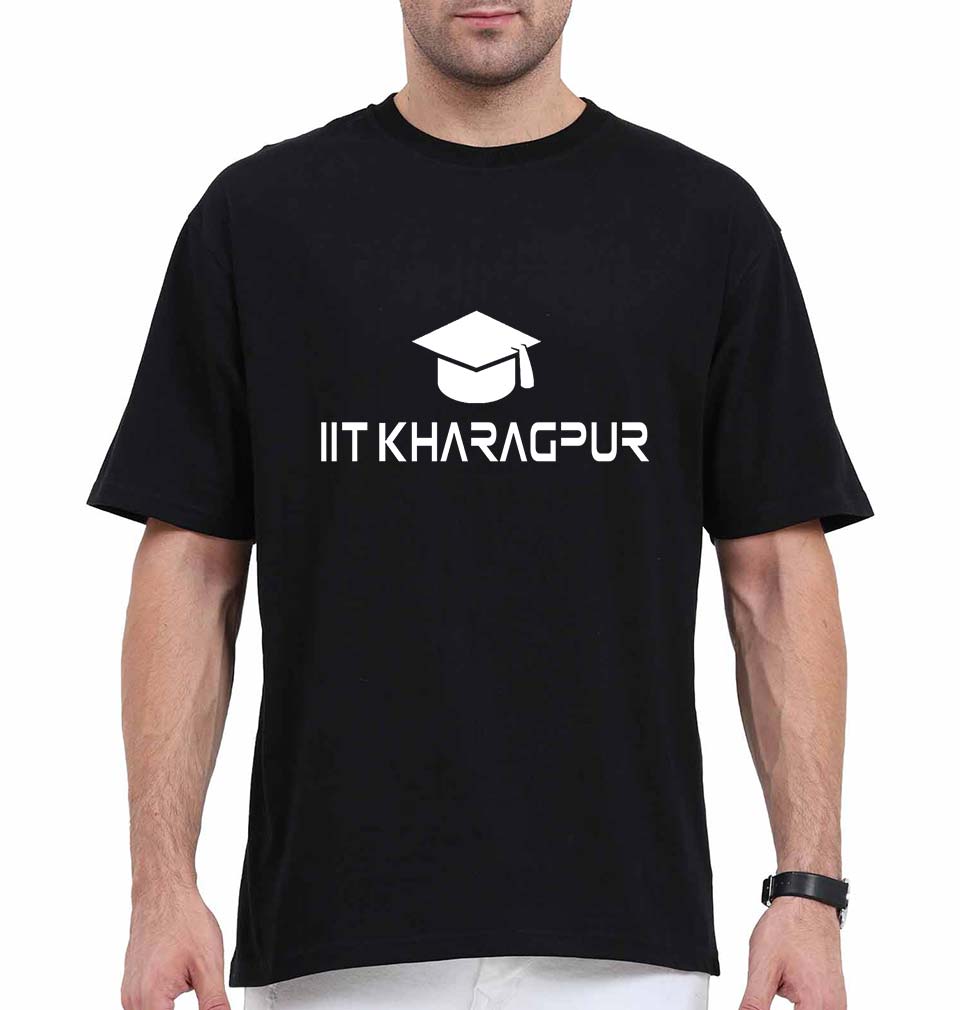 IIT Kharagpur Oversized T-Shirt for Men-Black-Ektarfa.online