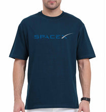 Load image into Gallery viewer, SpaceX Oversized T-Shirt for Men-Petrol Blue-Ektarfa.online
