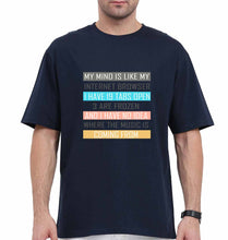 Load image into Gallery viewer, Internet Oversized T-Shirt for Men-Navy Blue-Ektarfa.online

