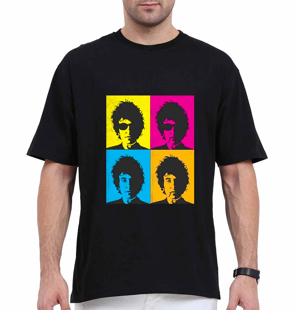Bob Dylan Oversized T-Shirt for Men-Black-Ektarfa.online