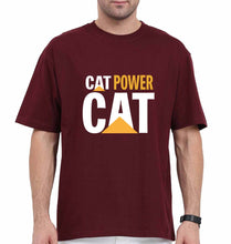 Load image into Gallery viewer, Cat Power Oversized T-Shirt for Men-Maroon-Ektarfa.online
