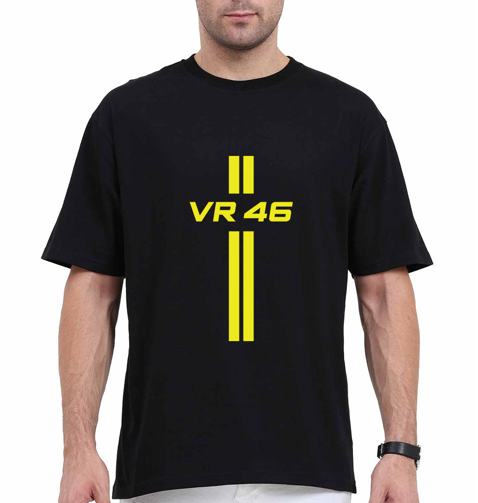 Valentino Rossi(VR 46) Oversized T-Shirt for Men-Black-Ektarfa.online