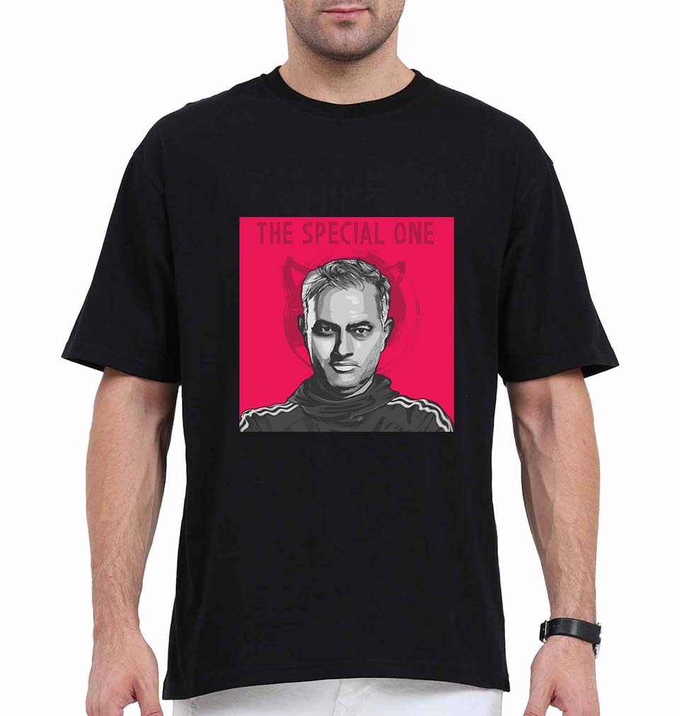 José Mourinho Oversized T-Shirt for Men-Black-Ektarfa.online