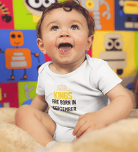 Load image into Gallery viewer, Kings Are Born In September Kids Romper For Baby Boy/Girl-Ektarfa.online
