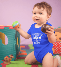 Load image into Gallery viewer, Legends are Born in March Kids Romper For Baby Boy/Girl-Ektarfa.online
