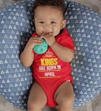 Load image into Gallery viewer, Kings Are Born In April Kids Romper For Baby Boy/Girl-Ektarfa.online
