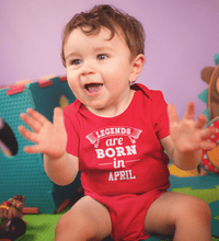 Load image into Gallery viewer, Legends are Born in April Kids Romper For Baby Boy/Girl-Ektarfa.online
