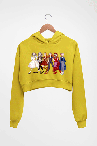 Wanda Crop HOODIE FOR WOMEN-Mustard Yellow-Ektarfa.online