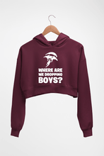 Load image into Gallery viewer, PUBG Where Are We Dropping Boys Crop HOODIE FOR WOMEN-Maroon-Ektarfa.online
