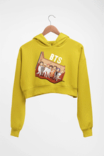 Load image into Gallery viewer, BTS Kpop Crop HOODIE FOR WOMEN-Mustard Yellow-Ektarfa.online
