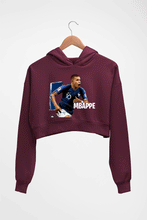 Load image into Gallery viewer, Kylian Mbappé Crop HOODIE FOR WOMEN-Maroon-Ektarfa.online
