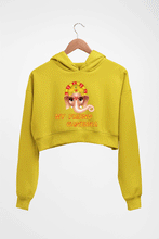 Load image into Gallery viewer, Ganpati JI(Ganesh) Crop HOODIE FOR WOMEN-Mustard Yellow-Ektarfa.online
