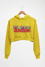 Load image into Gallery viewer, Archie Crop HOODIE FOR WOMEN-Mustard yellow-Ektarfa.online
