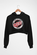 Load image into Gallery viewer, Lightning McQueen Crop HOODIE FOR WOMEN-Black-Ektarfa.online
