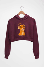 Load image into Gallery viewer, Lion King Simba Crop HOODIE FOR WOMEN-Maroon-Ektarfa.online
