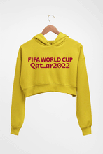 Load image into Gallery viewer, FIFA World Cup Qatar 2022 Crop HOODIE FOR WOMEN-Mustard Yellow-Ektarfa.online

