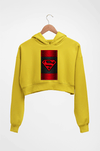Load image into Gallery viewer, Superman Superhero Crop HOODIE FOR WOMEN-Mustard Yellow-Ektarfa.online
