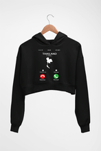 Load image into Gallery viewer, Thailand Calling Crop HOODIE FOR WOMEN-Black-Ektarfa.online
