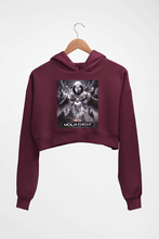 Load image into Gallery viewer, Moon Knight Crop HOODIE FOR WOMEN-Maroon-Ektarfa.online
