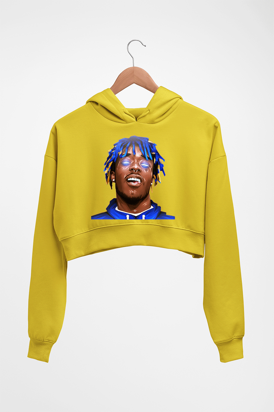 Lil Uzi Vert (LUV) Crop HOODIE FOR WOMEN-Mustard Yellow-Ektarfa.online