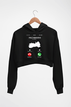 Load image into Gallery viewer, Pachmarhi Calling Crop HOODIE FOR WOMEN-Black-Ektarfa.online
