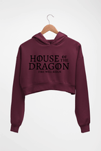 Load image into Gallery viewer, House of the Dragon (GOT) Crop HOODIE FOR WOMEN-Maroon-Ektarfa.online
