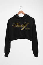 Load image into Gallery viewer, Davidoff Cigars Crop HOODIE FOR WOMEN-Black-Ektarfa.online
