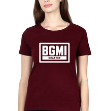 Load image into Gallery viewer, Battlegrounds Mobile India (BGMI) T-Shirt for Women-Maroon-Ektarfa.online
