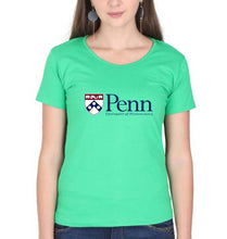Load image into Gallery viewer, University of Pennsylvania T-Shirt for Women-Flag Green-Ektarfa.online
