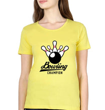 Load image into Gallery viewer, Bowling Champion T-Shirt for Women-Yellow-Ektarfa.online
