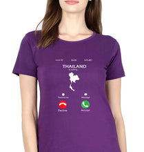 Load image into Gallery viewer, Thailand Calling T-Shirt for Women-Purple-Ektarfa.online
