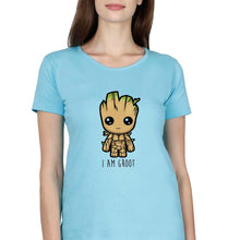 Load image into Gallery viewer, Groot T-Shirt for Women-Light Blue-Ektarfa.online
