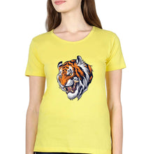 Load image into Gallery viewer, Tiger T-Shirt for Women-Yellow-Ektarfa.online
